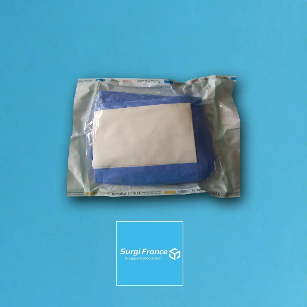 REF FST 202 <br>CASAQUE DE SOINS STÉRILE – CARTON DE 50 PIÈCES