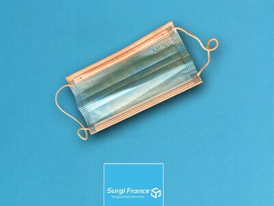 REF - S/A306  <br>MASQUE CHIRURGICAL AVEC ÉLASTIQUE – BOITE DE 200 PIÈCES